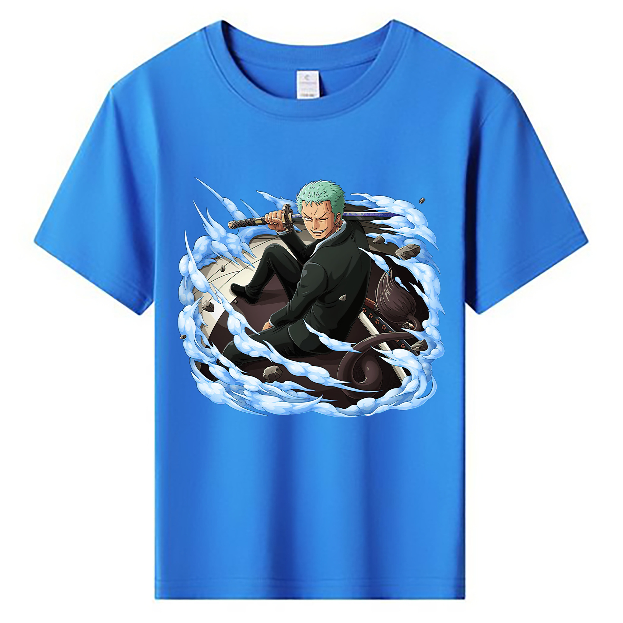 ワンピース ロロノア・ゾロ ONE PIECE Roronoa Zoro 綿100％キッズTシャツ（フロントプリント）